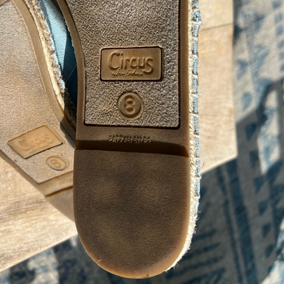 Circus By Sam Edelman Leni 6 Espadrille Flats  Blue/Silver Sz 8 Good Condition - Picture 6 of 9